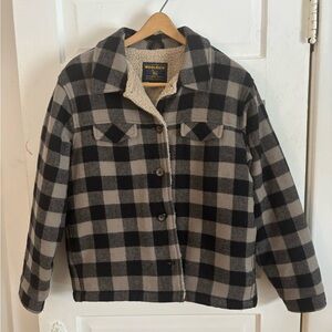 Woolrich Black and Tan Checkered Jacket